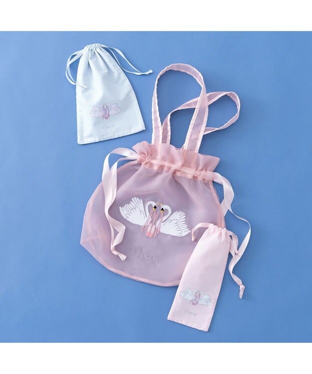 Chacott オデット半メッシュ巾着S ロイヤルピンク