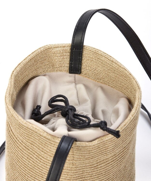 Tiaclasse シリンダーかごショルダーバッグ ベージュ