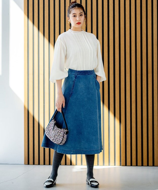 組曲 【23AW】DENIMフレア スカート ブルー系