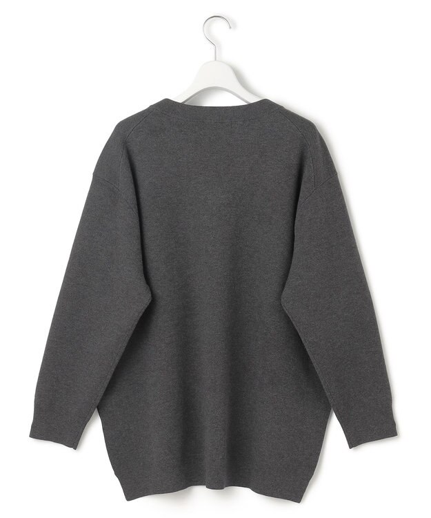 23区 L 【Lサイズ限定】ヴィスコースストレッチ Ｖネック ニット グレー系