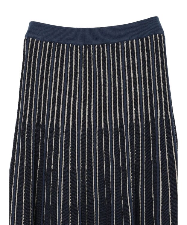 CRAFT STANDARD BOUTIQUE 配色ストライプニットスカート Blue