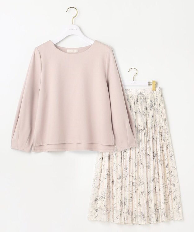 ANY SIS 【2SET】トップス×プリーツスカート セット ピンク系