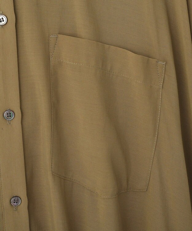 YECCA VECCA リブMIXシアーオーバーシャツ Dark Beige