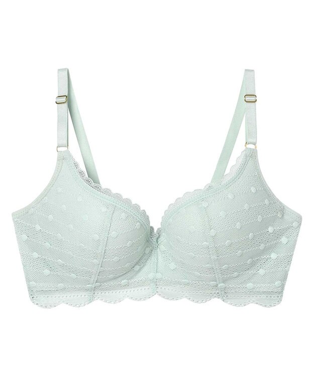 une nana cool 【リニューアル】 しなやかにフィット ポルカドットモールド 3/4カップブラ ミント