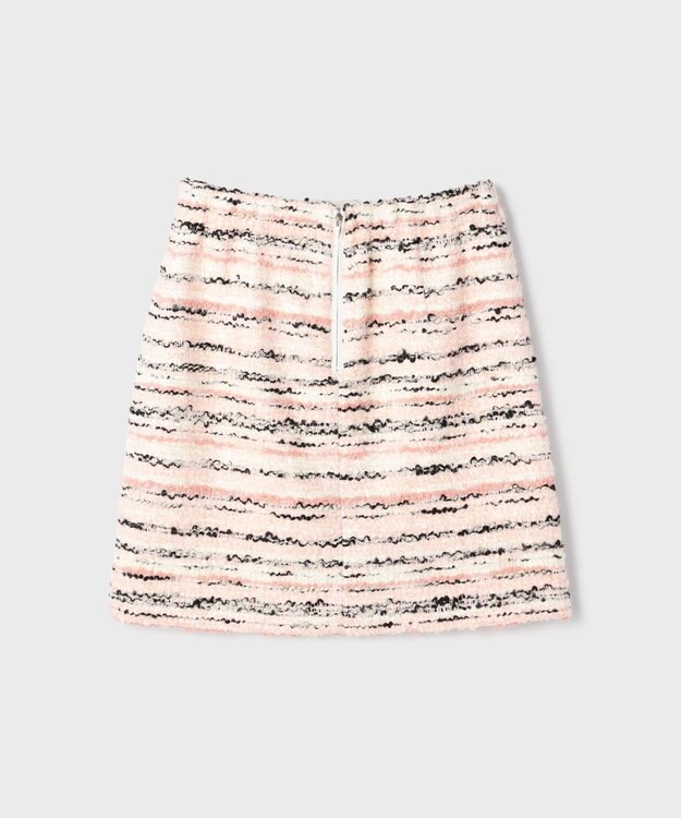 GRACE CONTINENTAL ミックスヤーンツイードスカート ピンク