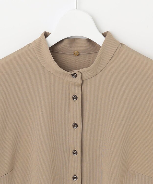 23区GOLF 2WAY着用可能【23Fondation/WOMEN】衿付き シャツワンピース ベージュ系