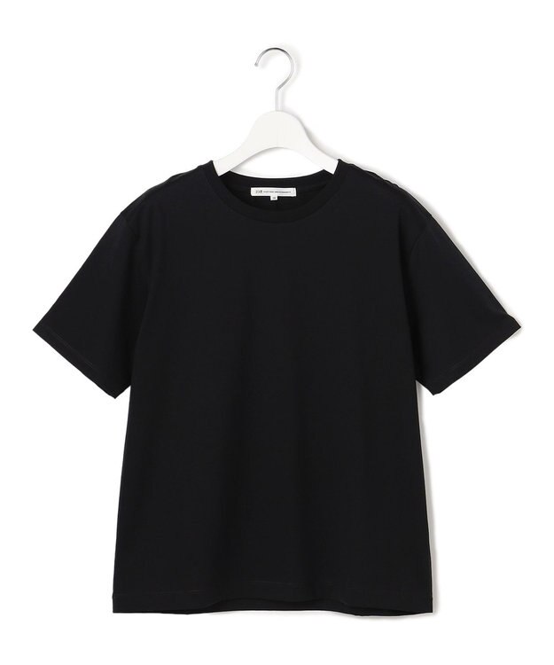 23区 シルキータッチ ベーシック Tシャツ ブラック系