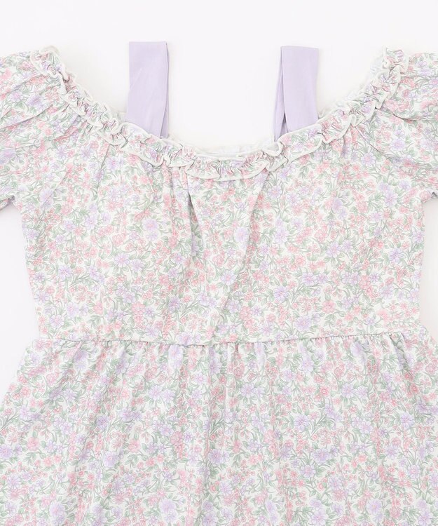 組曲 KIDS 【SS-Lサイズ】 ボタニカルフラワースイムウェア(セパレート) ラベンダー