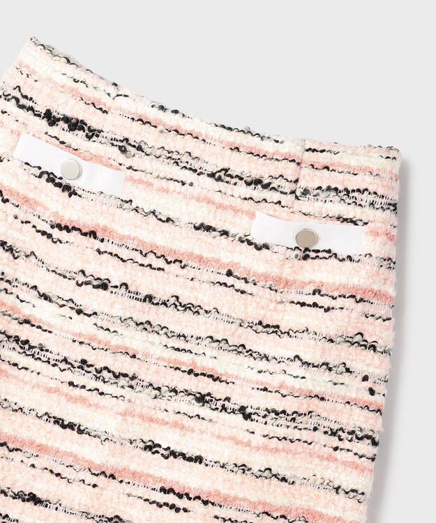 GRACE CONTINENTAL ミックスヤーンツイードスカート ピンク