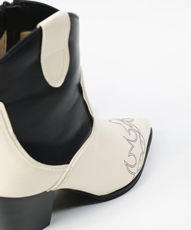 BONTRE 【MIONOTIS/ミオノティス】ショートウェスタンブーツ/40412 ブラック/コンビ