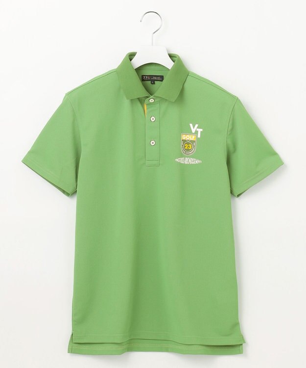 23区GOLF 【MEN】【吸水速乾/UVカット】エイトロックポロシャツ グリーン系