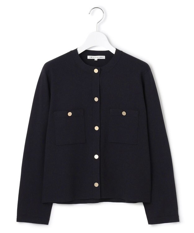 23区 【洗える】コンフォートストレッチ ニット カーディガン ネイビー系