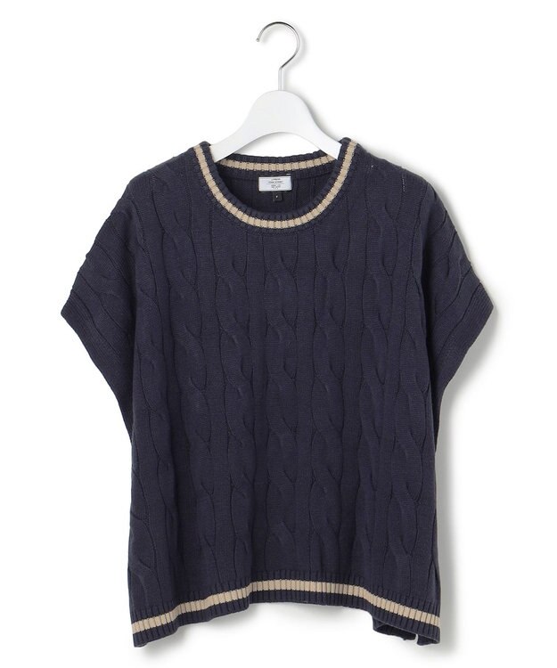 J.PRESS YORK STREET 【WOMEN】チルデンクルーネック ニットベスト ネイビー系