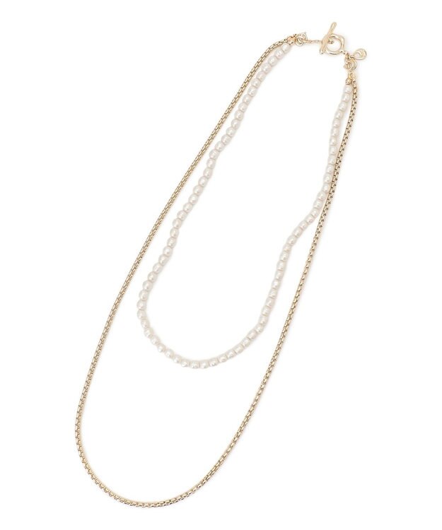 23区 【先行予約】3WAY パールチェーン ネックレス ゴールド系