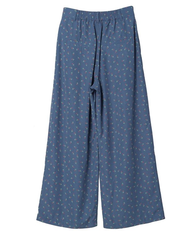 earth music&ecology 花柄ワイドパンツ Navy