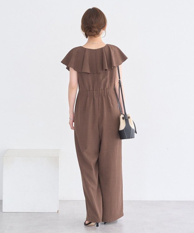 earth music&ecology ラッフルサロペット Brown