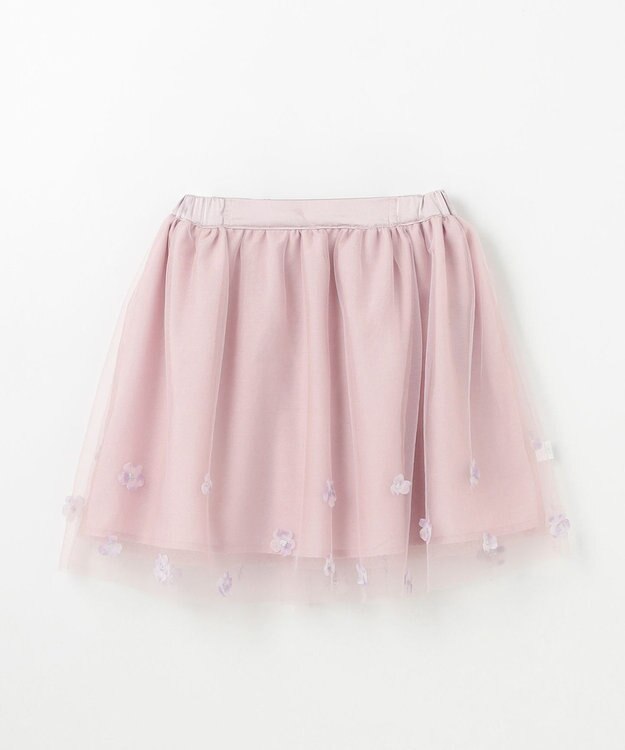 組曲 KIDS 【S-Lサイズ】ミスティフラワー スカート ピンク