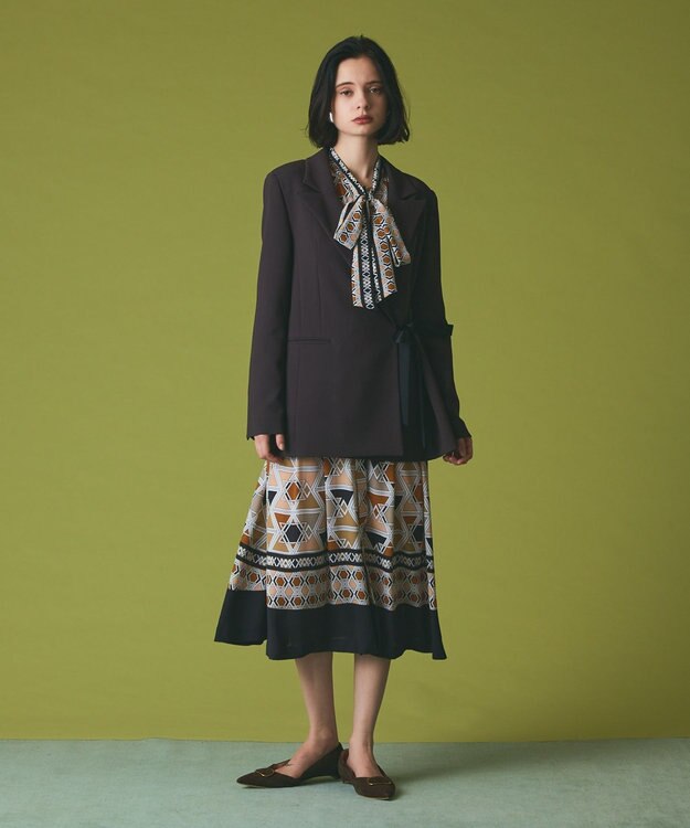 GRACE CONTINENTAL キカボウタイドレス ベージュ