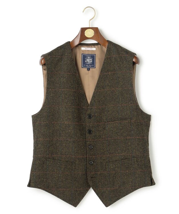 J.PRESS MEN 【J.PRESS ORIGINALS】Lambs Tweed Over Odd Vest / Japan Made カーキ系3