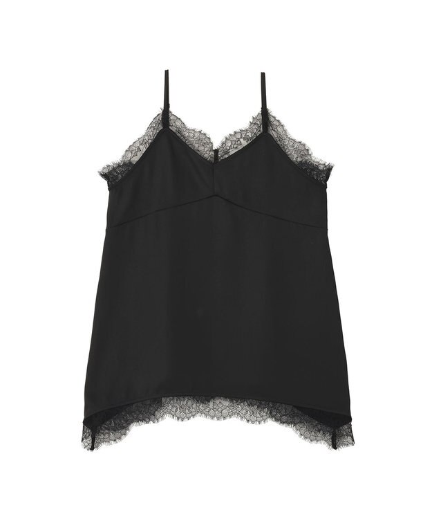 earth music&ecology 【予約】ランジェリーライクレースキャミ ブラック