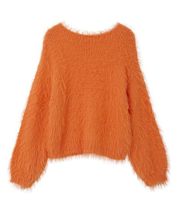 YECCA VECCA フェザーMIXロービングニット Orange