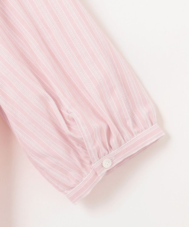 J.PRESS LADIES S 【洗える】BEZ 空羽ストライプ シャツ ブラウス ピンク系