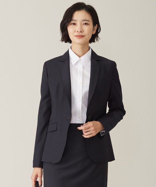 J.PRESS LADIES S 【セットアップ対応】BAHARIYE SOLID テーラード ジャケット ネイビー系