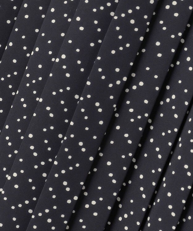 自由区 L 【19号サイズまで展開】ライトサテン ワンピース ブラック×ベージュ