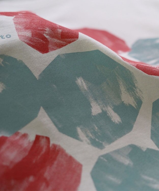 nitorito 【UNISEX】stone Tシャツ red×(beigeボディ)