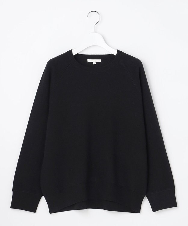 自由区 S 【カタログ掲載】スムージーラグランスリーブ ニット ブラック