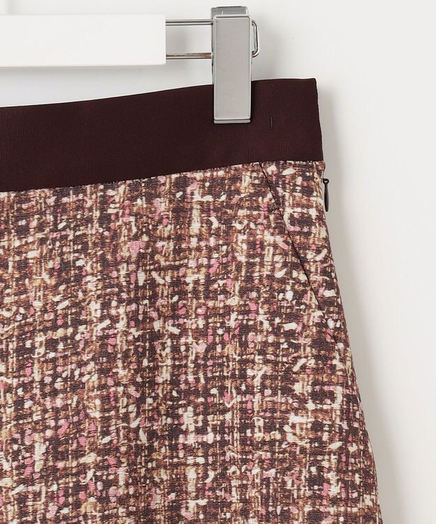 自由区 S プリントジャガードストレッチ スカート ベージュ系5