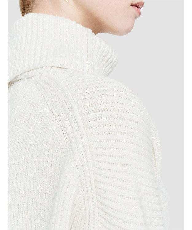 JOSEPH ニューカーディガンステッチ　ハイネックニット Ivory
