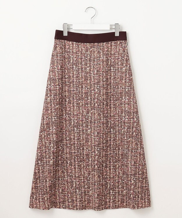 自由区 プリントジャガードストレッチ スカート ベージュ系5