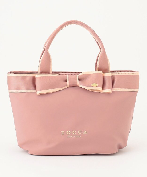 TOCCA 【撥水】BICOLOR RIBBON TOTE トートバッグ ピンク系