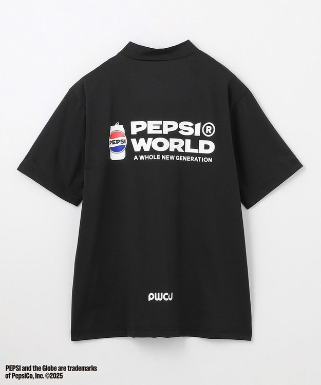 PW CIRCULUS 〈Pepsiコラボ〉【UNISEX】Pepsi World Graphic モックネックT ブラック系