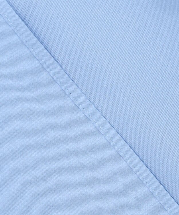 #Newans 【洗濯機可能/シワになりにくい】〈お尻・太ももをカバー〉フレアスリーブイタリアンカラーシャツ ブルー