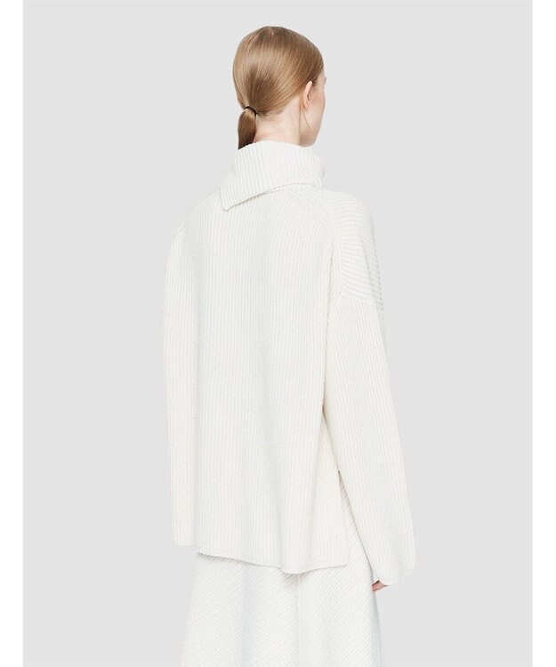 JOSEPH ニューカーディガンステッチ　ハイネックニット Ivory