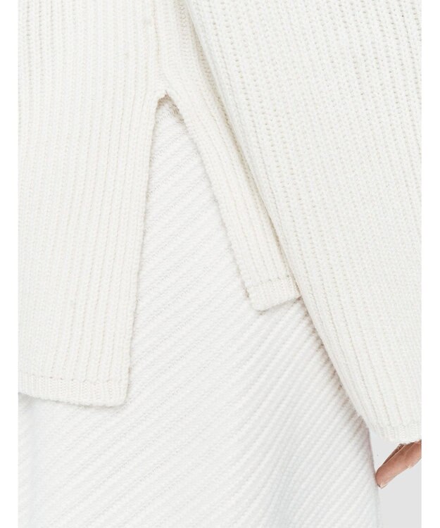 JOSEPH ニューカーディガンステッチ　ハイネックニット Ivory