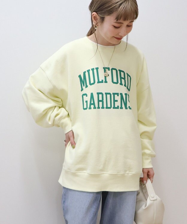 AMERICAN HOLIC カレッジロゴ裏毛プルオーバー Light Yellow