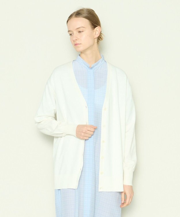 JOSEPH 【洗える】フィールコットン　カーディガン Ivory