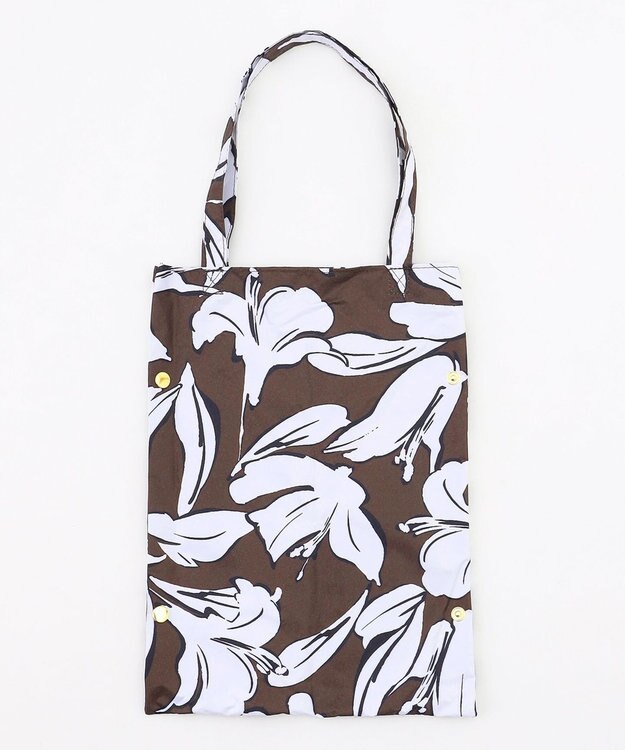 自由区 ボタニカルプリント アンブレラ ブラウン