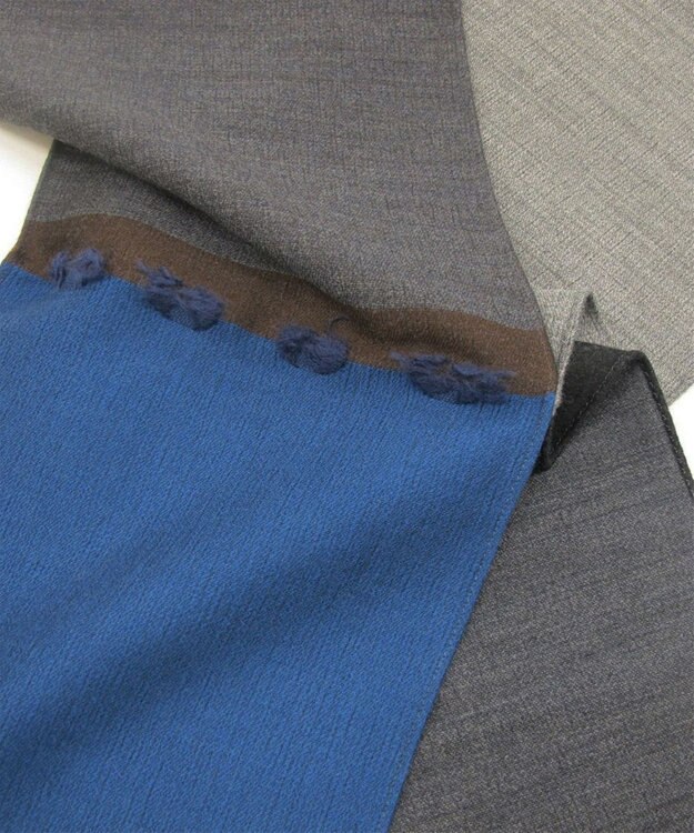 POLS ウールレイヤーストール ブラック