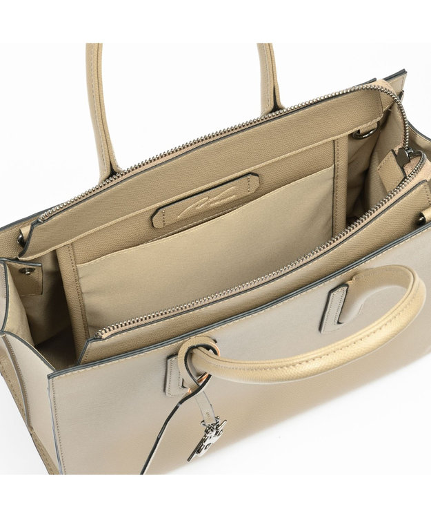 ACE BAGS & LUGGAGE W&.Day/Night スムーク ハンドバッグ B5サイズ 19191 ダブルアンドデイナイト ベージュ