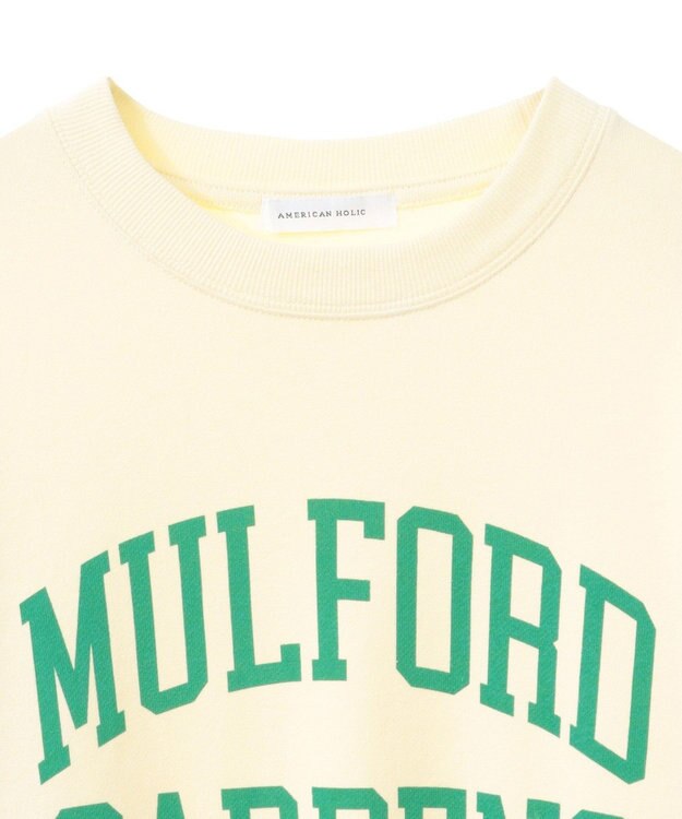 AMERICAN HOLIC カレッジロゴ裏毛プルオーバー Light Yellow