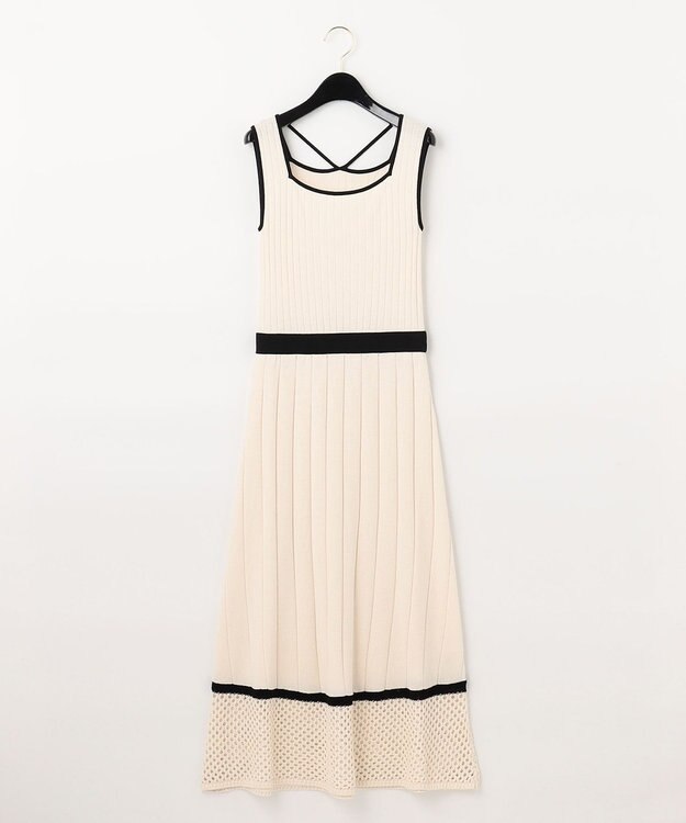 GRACE CONTINENTAL メッシュヘムニットワンピース キナリ