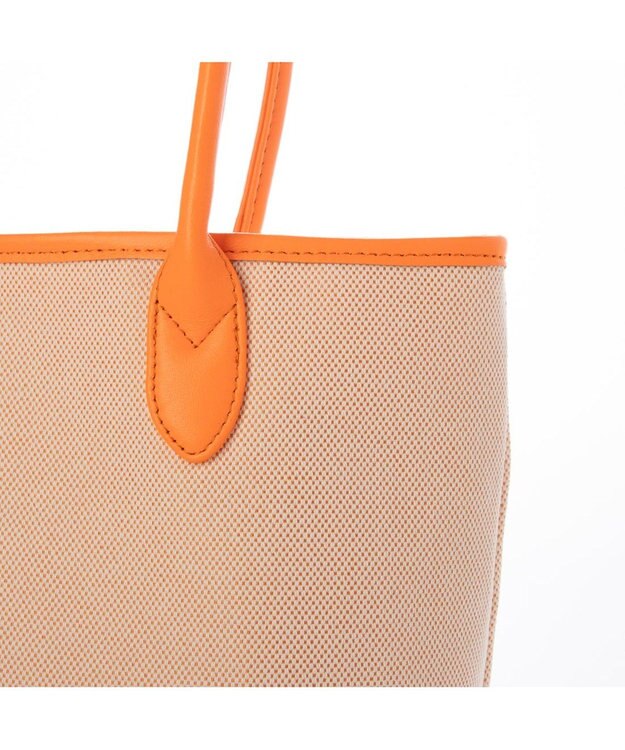 UNBILLION ペルケ perche / キャンバス・蛍光シープレザートートバッグ オレンジ