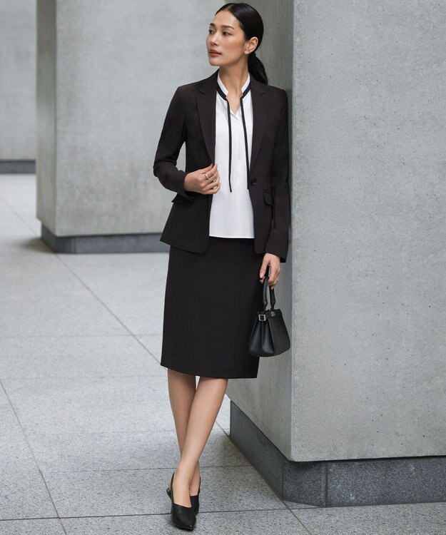 ICB 【先行予約】 レーヨンライクトロ テーラードジャケット チャコール