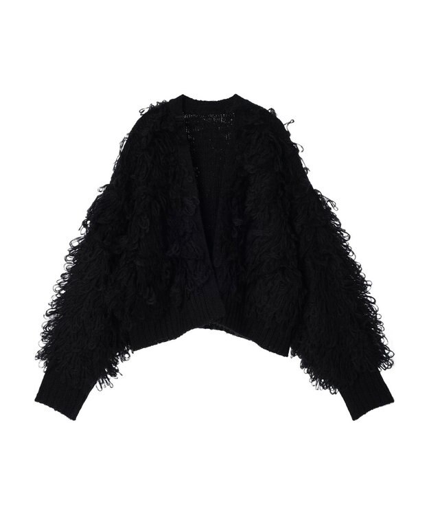 Green Parks ・Ｐｅｔｉｔ　Ｆｌｅｕｒ　ループニットカーディガン Black