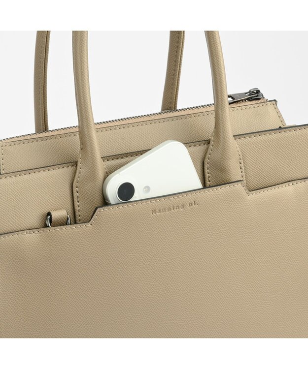 ACE BAGS & LUGGAGE W&.Day/Night スムーク ハンドバッグ B5サイズ 19191 ダブルアンドデイナイト ベージュ