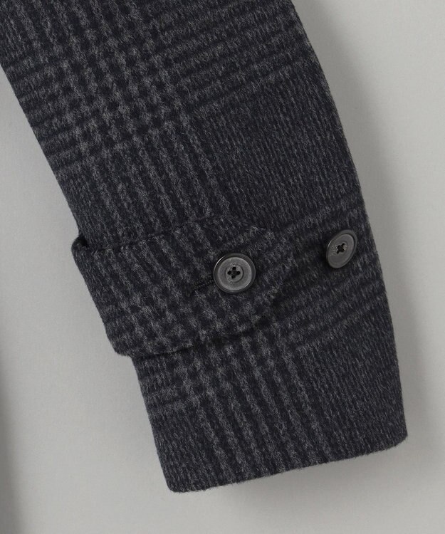 GOTAIRIKU アンゴラビーバー ステンカラーコート ライトグレー系4(格子)